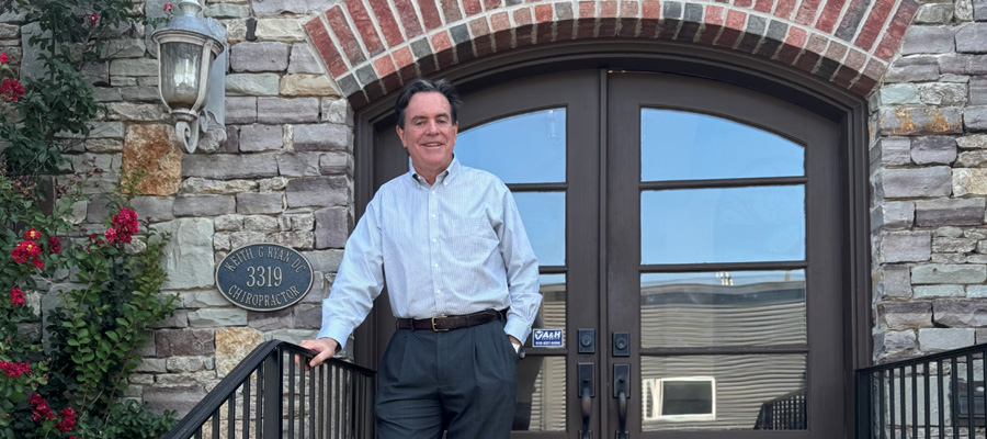 Dr. Keith Ryan outside his Tulsa, Oklahoma Chiropractic Clinic.